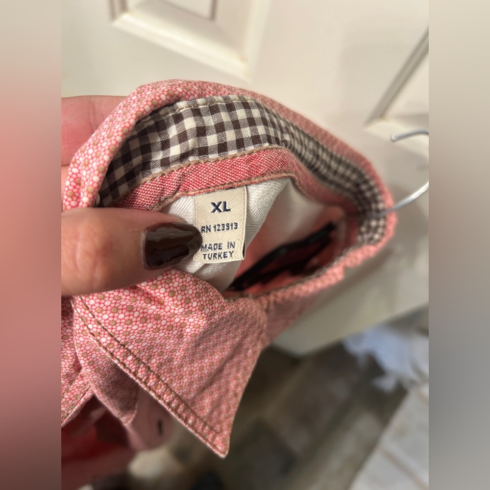 Shirt by Shirt Plaid Men’s Button Up XL Gingham Accents 100% Cotton - Picture 4 of 7
